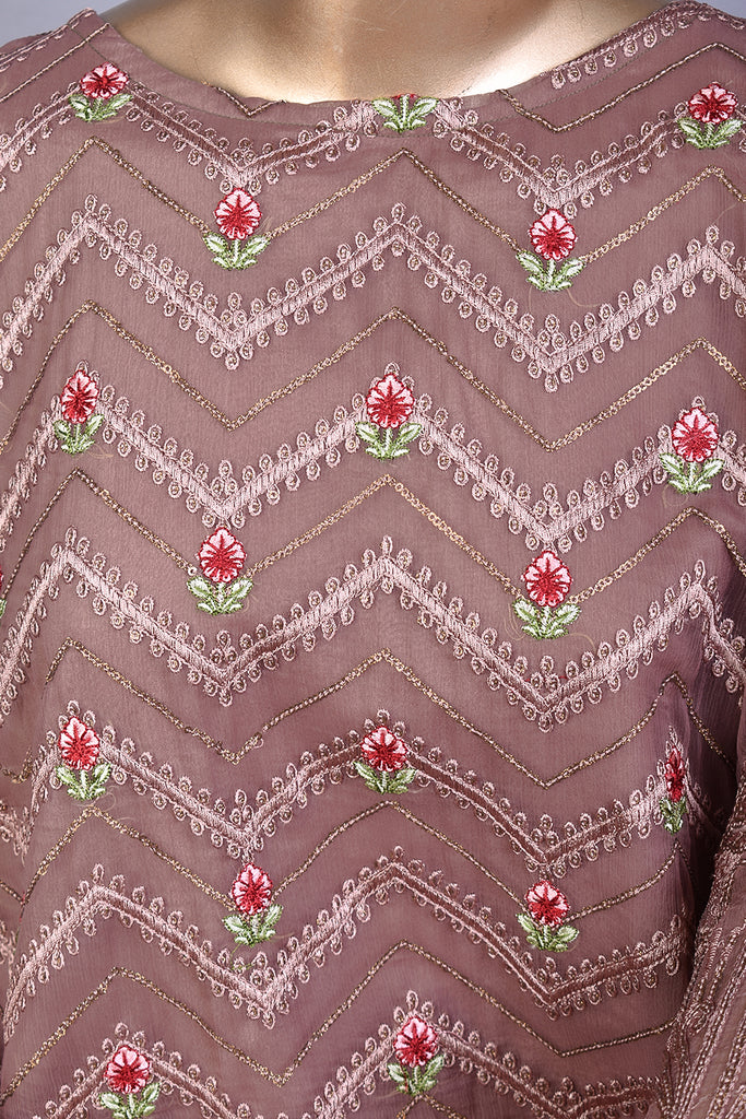 GLS-1B-Blush - Heartless | 3Pc Embroidered Un-stitched Chiffon Dress