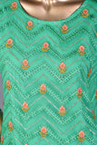 GLS-1A-Green - Heartless | 3Pc Embroidered Un-stitched Chiffon Dress