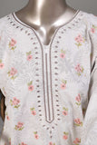 SC-5E-White - Sparkle | 3Pc Cotton Embroidered & Printed Dress