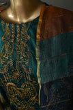 EM-11D-Turquoise - Rangoli | 3Pc Cotton Embroidered & Printed Dress