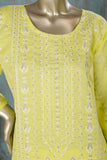 SC-266A-Yellow - Pasoori | 3Pc Cotton Embroidered & Printed Dress