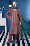 Sadabahar (SC-92B-Magenta) Embroidered Cambric Dress with Embroidered Chiffon Dupatta