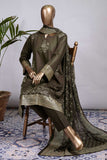 Pure Charisma (CC-1N-C-Brown) 3 Pc Unstitched Printed Cambric Dress with Chiffon Dupatta