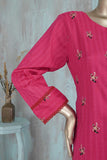 SC-272A-Pink - Janan | 3Pc Cotton Embroidered & Printed Dress