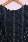 SC-216B-NavyBlue - Dulhaniya - | 3Pc Cotton Embroidered & Printed Dress