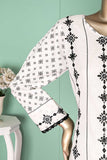 SC-302A-White - Disney | 3Pc Cambric Embroidered & Printed Dress