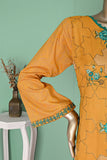 SC-300A-Mustard - Sui Makri | 3Pc Cotton Embroidered & Printed Dress