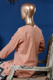 Zig Zag (SC-15B-Peach) Embroidered Un-Stitched Cambric Dress With Chiffon Dupatta
