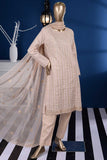 Stone Wash (SC-86B-Skin) Embroidered Un-Stitched Cambric Dress With Embroidered Chiffon Dupatta