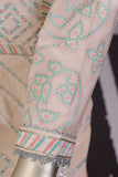 SC-257B-Peach - Chunri Waves | 3Pc Cotton Embroidered & Printed Dress
