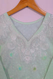 SC-213B-Light Green - Spray Glitch | 3Pc Cotton Embroidered & Printed Dress