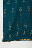 CPTP-11B-Turquoise | 2Pc Cotton Printed Dress With Trouser