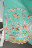 SC-291B-Firozi - Unicorn | 3Pc Cotton Embroidered & Printed Dress