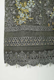 PFO-2B-Grey - Florida | 3Pc Stitched Formal Organza Embroidered Dress