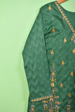 Minaar (SC-144C-Green) 3Pc Embroidered & Printed Un-Stitched Cotton Dress With Embroidered Chiffon Dupatta