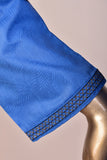 Scorpio (SC-173A-Blue) 3Pc Embroidered & Printed Un-Stitched Cotton Dress With Embroidered Chiffon Dupatta