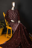 PZK-4B-Maroon - Albela | 3PC Unstitched Embroidered Khaddar dress