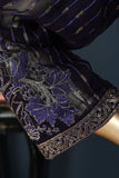 GLS-7A-Purple-Scarlet | 3Pc Embroidered Un-stitched Chiffon Dress