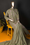 PZK-1B-Khaki - Raani Sahiba | 3PC Unstitched Embroidered Khaddar dress