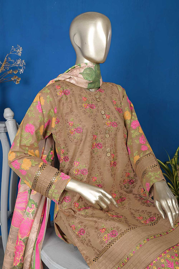 ZKPS-2-Skin - Khoobsoorat | 3PC Unstitched Embroidered Khaddar dress