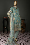 GLS-8A-Cyan - Imperial Craft | 3Pc Embroidered Un-stitched Chiffon Dress