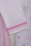 SC-213A-White - Spray Glitch | 3Pc Cotton Embroidered & Printed Dress