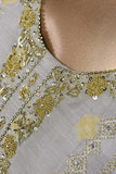 Exotic twist (EM-4A) | 3 Pc Mysoori Embroidered Dress with Handicraft Pearl work with Raw Silk Trouser & Banarsi Chiffon Dupatta