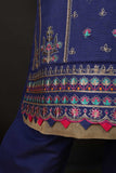 PZK-2A-Blue - Satrangi | 3PC Unstitched Embroidered Khaddar dress