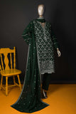 PZK-4A-Green - Albela | 3PC Unstitched Embroidered Khaddar dress