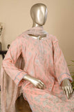 SC-285B-Pink-Sawera | 3Pc Cotton Embroidered & Printed Dress