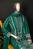 PZK-5B-SeaGreen - Sheezal | 3PC Unstitched Embroidered Khaddar dress