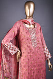 LM-03-Pink - Roseate | 3Pc Unstitched Mysoori Embroidered Dress