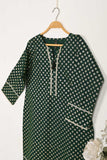 CPTP-13B-Green | 2Pc Cotton Printed Dress With Trouser