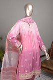 SC-255A-Pink - Senorita | 3Pc Raw Silk Embroidered & Printed Dress