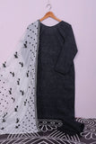 SC-200B-Black - Crystal Ocean | 3Pc Cotton Embroidered & Printed Dress