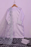 SC-176D-Purple - Sky Glitter | 3Pc Cotton Embroidered & Printed Dress