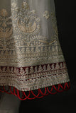 GLS-15A-Grey - Cindrella | 3Pc Embroidered Un-stitched Chiffon Dress