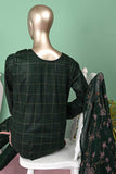 SC-303B-Green - Keysaria | 3Pc Cotton Embroidered & Printed Dress