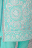 SC-230C-Ferozi - KHOTA SIKKA | 3Pc Cotton Embroidered & Printed Dress