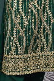 Air Space (SC-154A-Green) Embroidered & Printed Un-Stitched Cotton Dress With Embroidered Net Dupatta