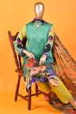 Amber (MDL-006) - 3 Pc Unstitched Lawn Digital Printed Dress With Banarsi Chiffon Digital Printed Dupatta