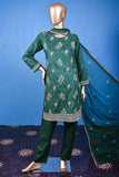 Amber (SC-159A-Green) Embroidered & Printed Un-Stitched Cotton Dress With Embroidered Chiffon Dupatta