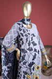 Anemone (ECL-001-LightGrey) - 3 Pc Unstitched Embroidered Lawn Dress With Chikankari Lawn Dupatta