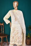Arri Jaal (SC-24B-Cream) Embroidered Un-Stitched Cambric Dress With Embroidered Chiffon Dupatta