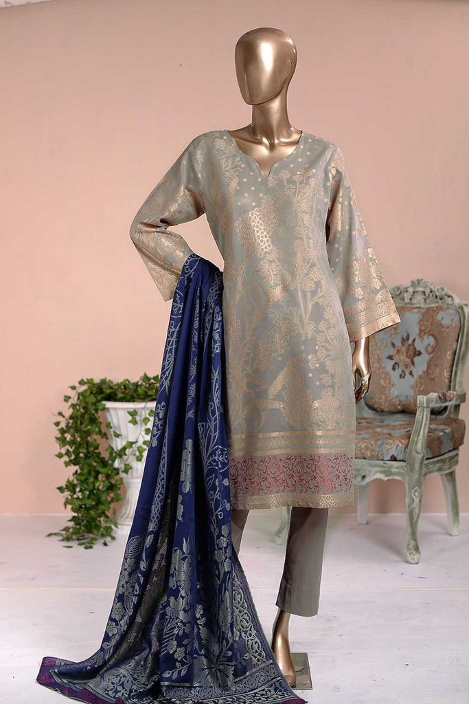 Flaring Facade (BD3-05) 3-Piece Un-stitched Jacquard Banarsi Lawn Dress