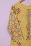 SC-195A-Yellow - Bloom Hutch | 3Pc Cotton Embroidered & Printed Dress