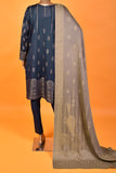Insignia (BD4-09) 3 Pc Unstitched Jacquard Banarsi Lawn Dress with Contrast Jacquard Banarsi Lawn Dupatta
