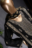 Bush (SC-102B-Black) Embroidered Un-Stitched Cambric Dress With Printed Cambric Dupatta
