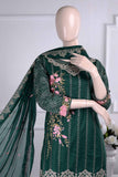 Estella (BZ-5C) | Embroidered Un-Stitched Cambric Dress With Chiffon Dupatta