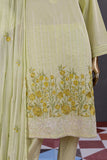 Breakline (SC-99C-Yellow) Embroidered Cambric Dress with Embroidered Chiffon Dupatta